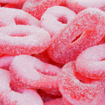 Anneaux Fraise Acide Fini : bonbons gélifiés acidulés | La Boîte à Bonb'z